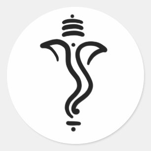 Redondo Adesivo de Ganesha/Deus Indiano Elegante e Sofisti