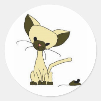 Redondo Adesivo de gato e rato - Mouser (Mews)
