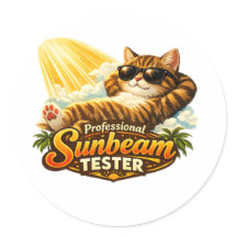 Adesivo de Gato Testador de Raio de Sol Profission