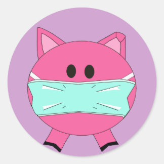Redondo Adesivo de gripe suína