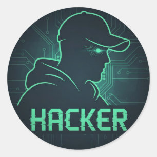 Redondo Adesivo de Hackers