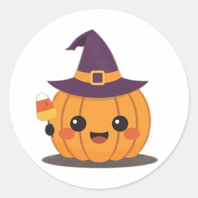 Redondo Adesivo de Halloween  (Frente)