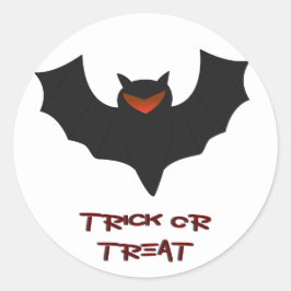 Redondo Adesivo de Halloween do Morcego Mal-humorado