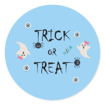 ADESIVO DE HALLOWEEN DOCE OU TRAVESSURA | FANTASMA
