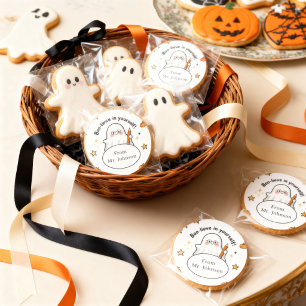 Redondo Adesivo de Halloween Personalizado Acredite em Voc