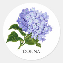 Adesivo de Hortênsia Floral de Verão Selo de Envel