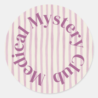Redondo Adesivo de Humor de Saúde Fofo 'Clube de Mistério