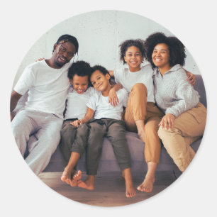 Redondo Adesivo de imagem personalizada da família, adesiv