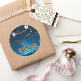 Redondo Adesivo de Impressão de Natal Boganhues Premium