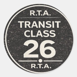 Redondo Adesivo de Infraestrutura da Classe 26 da R.T.A. T