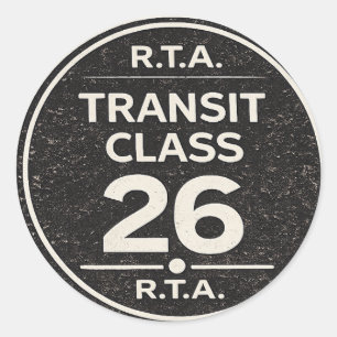 Redondo Adesivo de Infraestrutura da Classe 26 da R.T.A. T