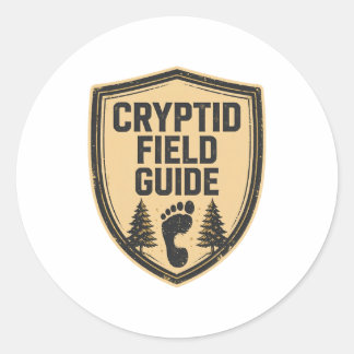Redondo Adesivo de Insígnia do Guia de Campo de Criptozool