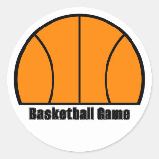 Redondo Adesivo de jogos de basquete