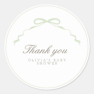 Redondo Adesivo de Laço Verde