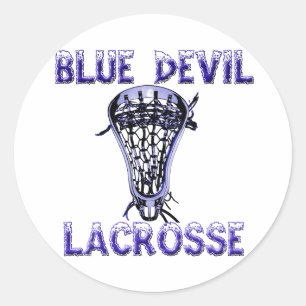Redondo Adesivo de Lacrosse Mascot BlueDevil