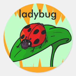 Redondo adesivo de ladybug