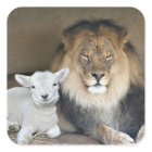 adesivo de leão e cordeiro