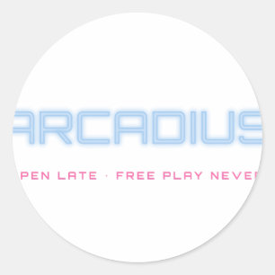 Redondo Adesivo de Letreiro de Neon Arcadius