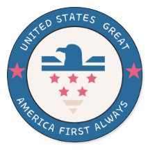adesivo de logotipo America First