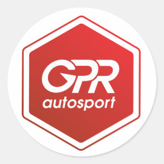 Redondo Adesivo de logotipo empilhado