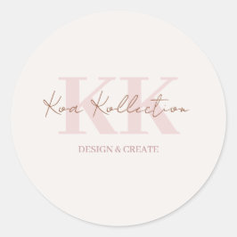 Redondo Adesivo de logotipo minimalista moderno