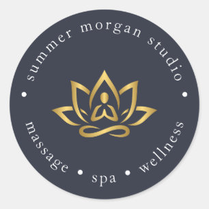 Redondo Adesivo de logotipo minimalista para terapeuta de