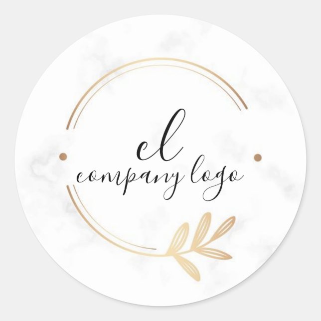 Redondo Adesivo de logotipo personalizado (Frente)