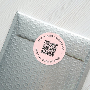 Redondo Adesivo de Loja de QR Code Personalizado