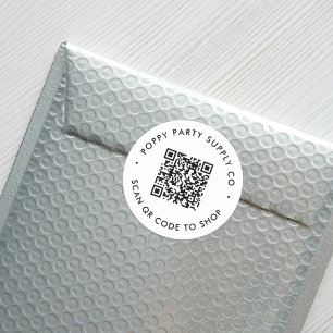 Redondo Adesivo de Loja de QR Code Personalizado