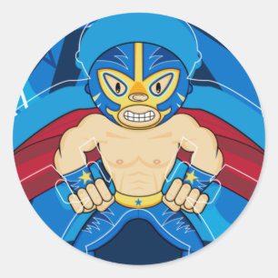 Redondo Adesivo de luchador mexicano