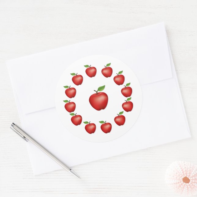 Redondo Adesivo de Maçã, Red Delicious (Envelope)