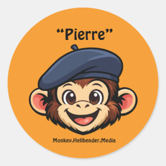 Redondo Adesivo de Macaco Macaco Caqui - Pierre