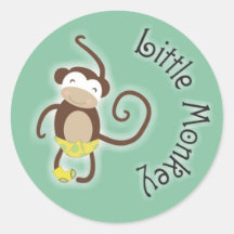 Adesivo de Macaquinho Bebê 3,8 cm