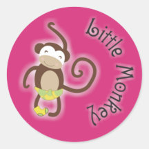 Adesivo de Macaquinho Bebê 3,8 cm