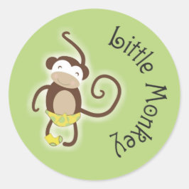 Redondo Adesivo de Macaquinho Bebê 7,62 cm