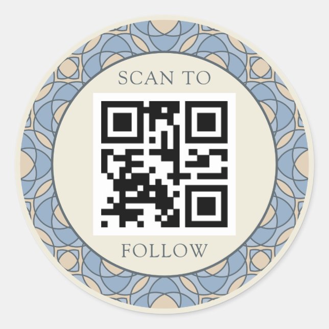 Redondo Adesivo de Marca Comercial Elegante Mosaico Profis (Frente)