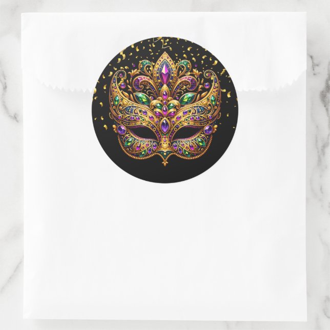 Redondo Adesivo de Mardi Gras (Bolsa)