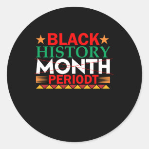 Redondo Adesivo de Mês do Histórico Preto (periodt)