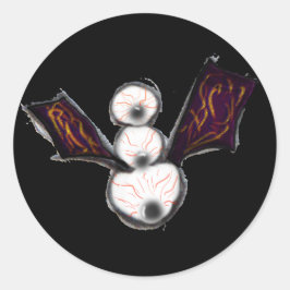 Redondo adesivo de monstro