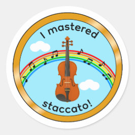Redondo Adesivo de Motivação Medalha de Staccato para Cria