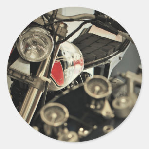 Redondo Adesivo de Motocicletas Motociclos Biker Funky