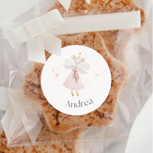 Redondo Adesivo de Mouse Cor-de-Rosa Personalizada (Criador carregado)