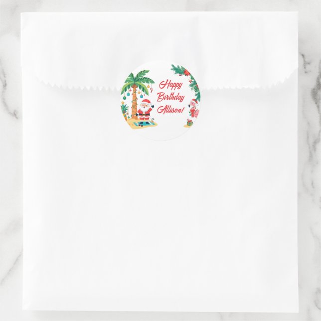 Redondo Adesivo de Natal em Julho (Bolsa)
