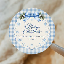 Adesivo de Natal Urso de Pelúcia Xadrez com Laço A