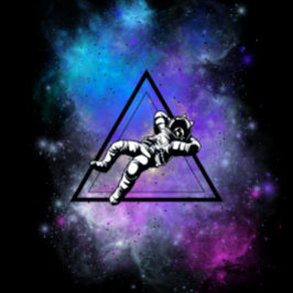 Redondo Adesivo de Nebulosa Espaço Colorido Tempo para Mim