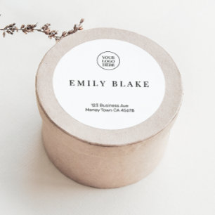 Redondo Adesivo de Negócios Clássico Minimalista