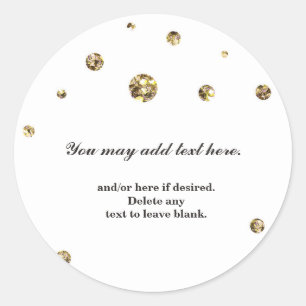 Redondo Adesivo de Noiva Casamento Branco Pontos Brilho Do