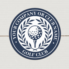 Redondo Adesivo de Nome Personalizado Classic Golf Nome Az