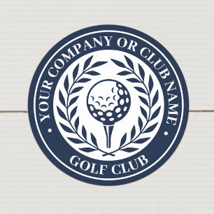 Redondo Adesivo de Nome Personalizado Classic Golf Nome Az
