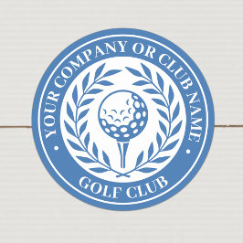 Redondo Adesivo de Nome Personalizado Classic Golf Nome Az